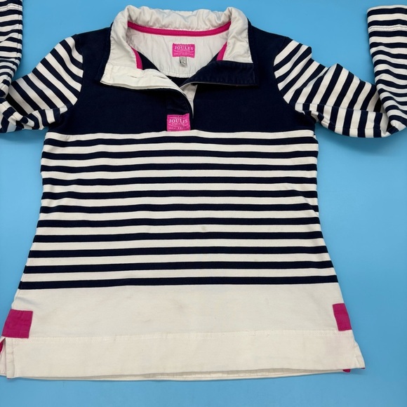 Navy and White Striped Nautical Pullover Joules Cowdray Rare Size 4 - Picture 2 of 12